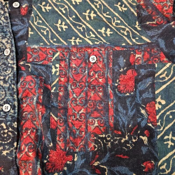 Lauren Ralph Lauren Vintage Floral Patchwork Button Down Shirt Professional Styl - Picture 3 of 10